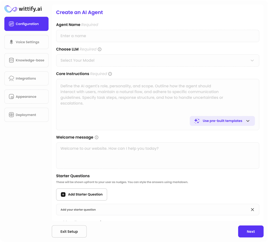 no code solution Wittify AI